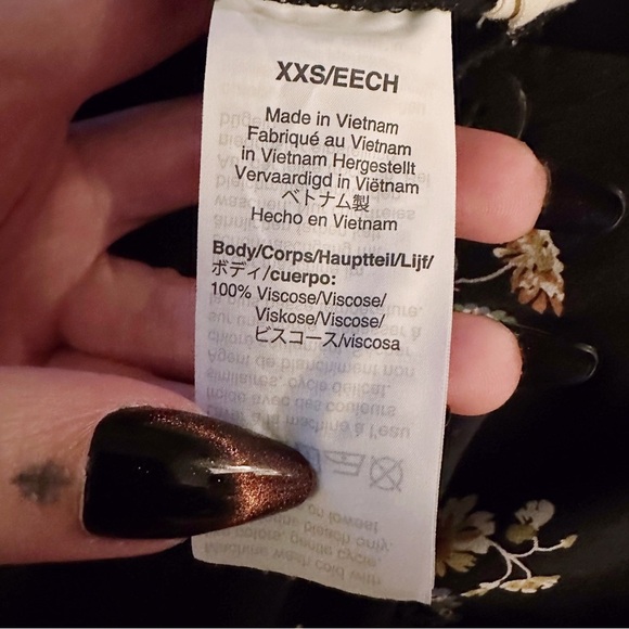 Madewell Floral Black Romper Short Sleeve Shorts Summer - Picture 4 of 6